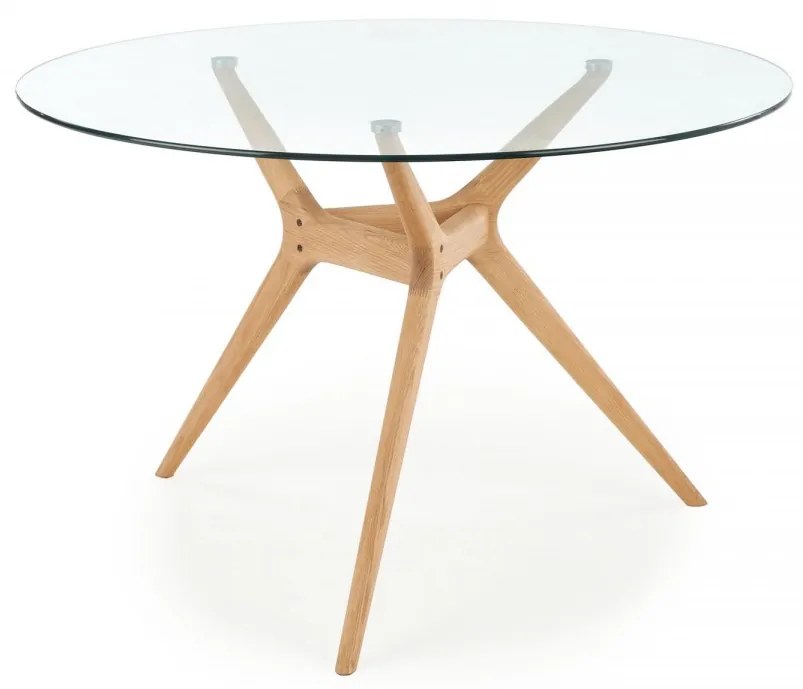 Jedálenský stôl Resa transparentný/prírodný