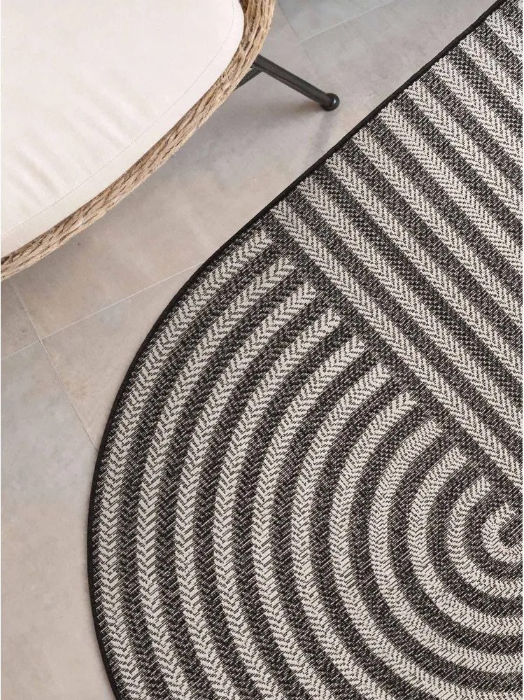 Čierny/krémovobiely vnútorný a vonkajší koberec 160x230 cm Haringey Woodfield – Ted Baker