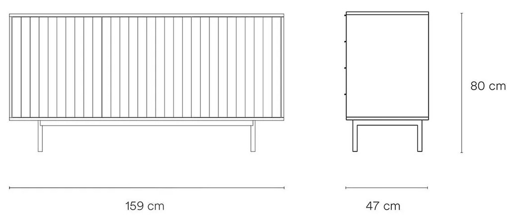 Komoda Sierra 159,2 × 47 × 79,6 cm
