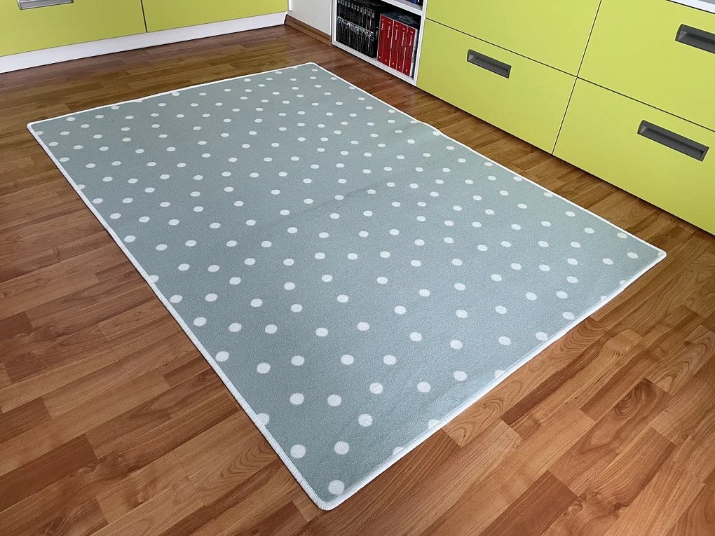 Vopi koberce Kusový detský koberec Puntík mint - 100x150 cm