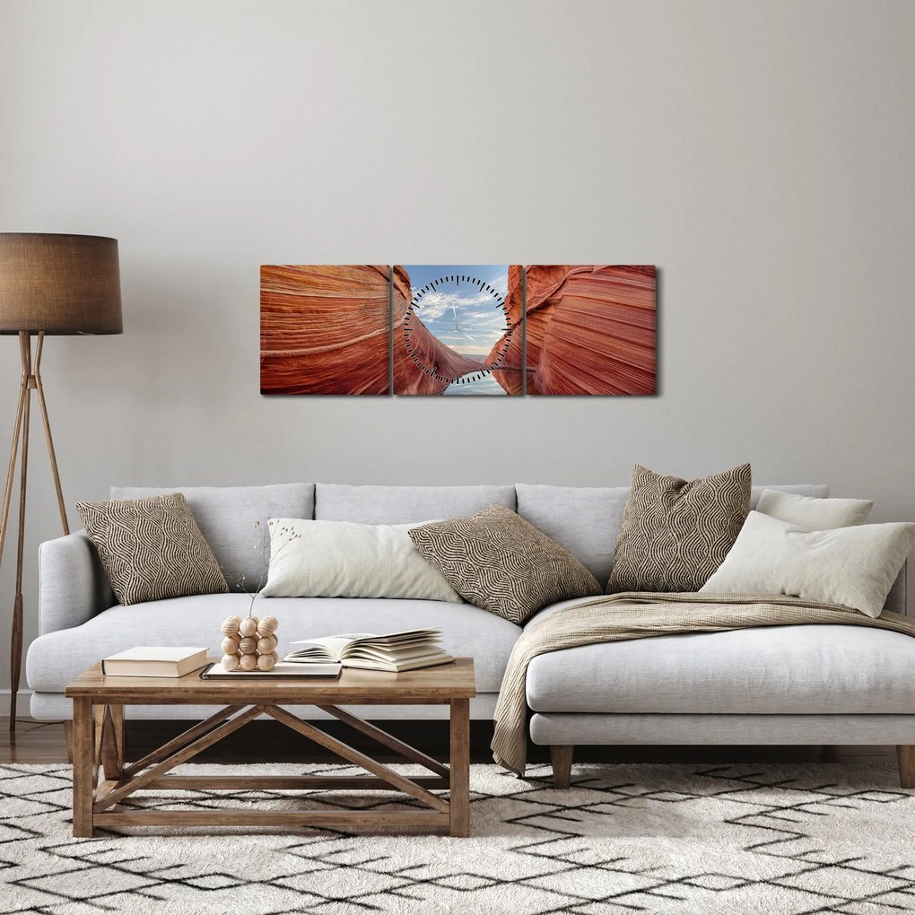 Obraz - Vermilion Cliffs Arizona (s hodinami) (90x30 cm)