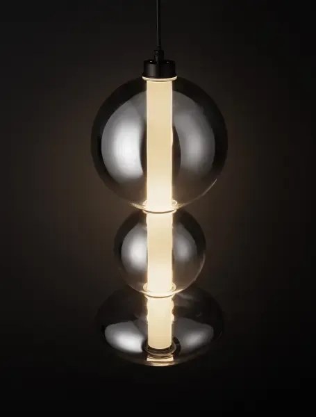 LED stmievateľné čierne-šedé moderné svietidlo Bally