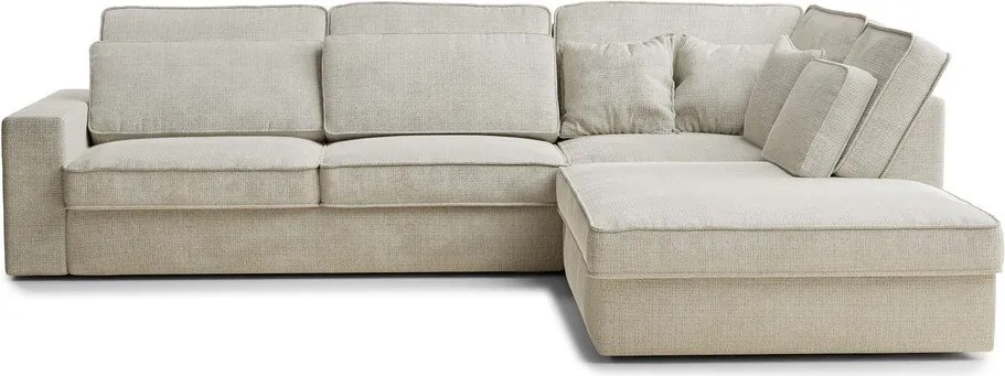 Sivobéžová ženilková rohová pohovka (pravý roh/do L) Kirou – Maison de Rêve