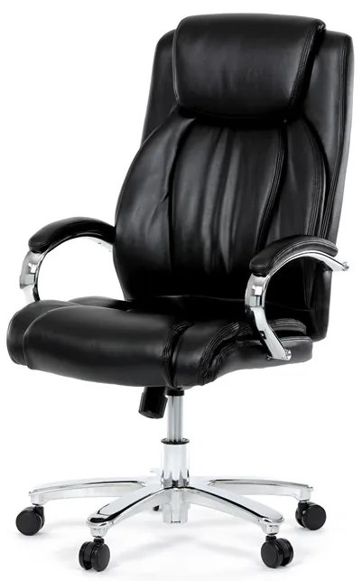 Autronic BONTEC Kancelárske kreslo, hojdací mechanizmus, čierna ekokoža, KA-F1385 BK Farba: Čierna