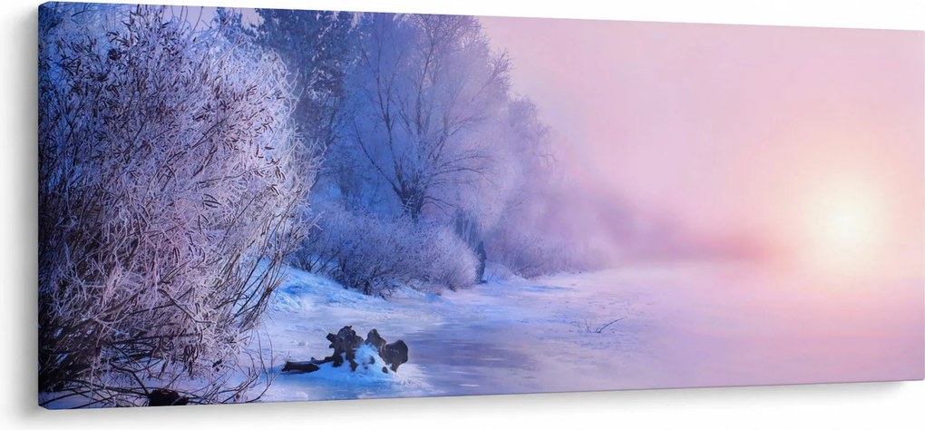 Obraz - Zamrznutá rieka (120x50 cm)