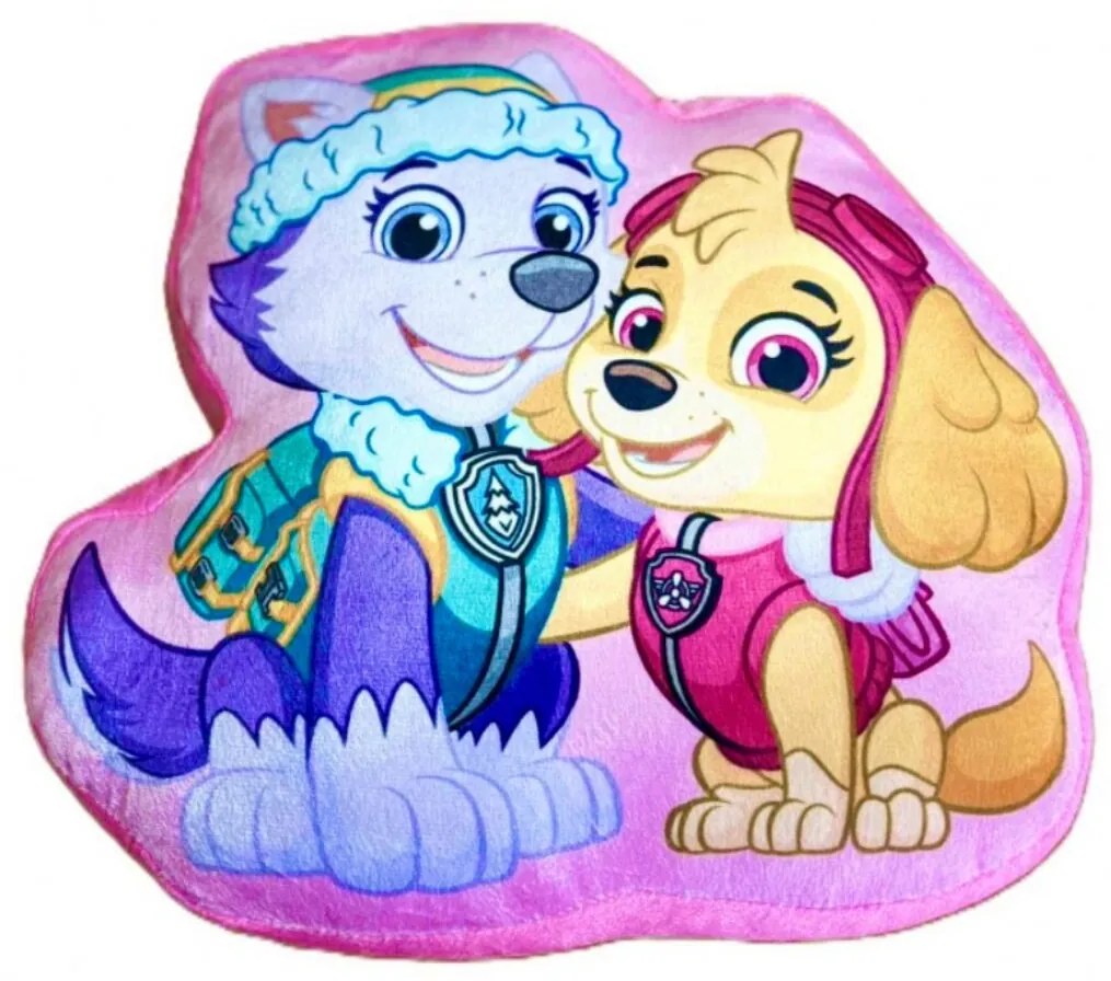 3D mikroplyšový detský vankúšik Paw Patrol ružový Setino Tiahome