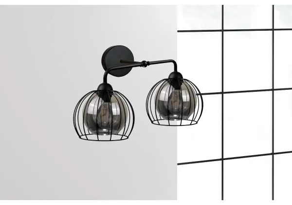Nástenné svietidlo SOLO BLACK 2xE27/60W/230V