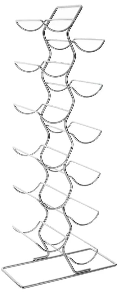 Kovový regál na víno v striebornej farbe počet fliaš 12 Jaxen – Premier Housewares