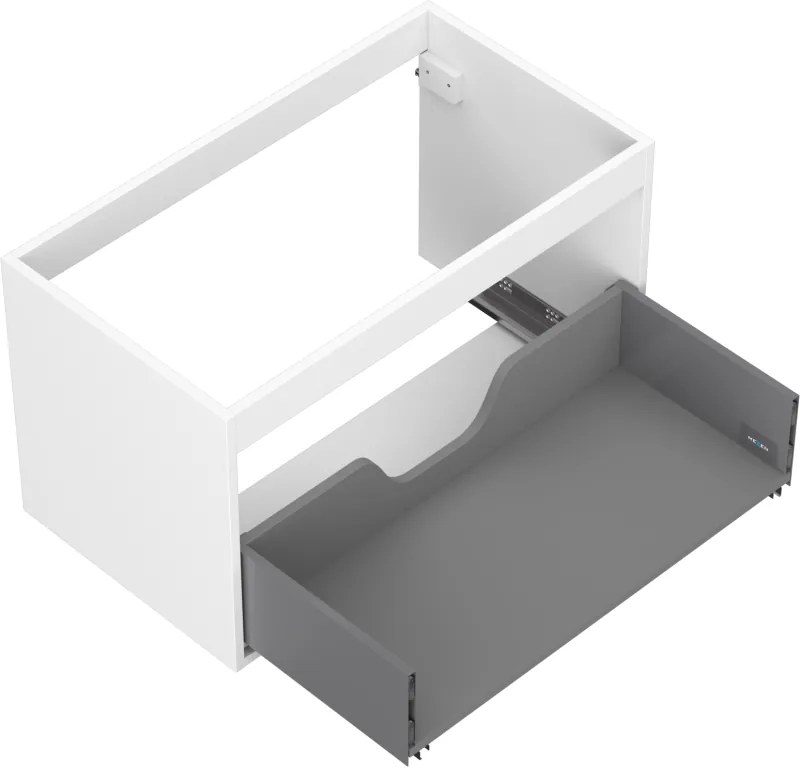 Mexen Box-A, závesná skrinka 80 cm, 1 zásuvka, biela matná, 91AX0-0800-470-1-01