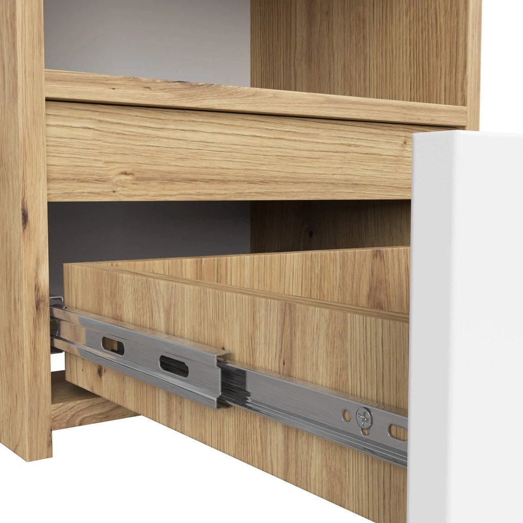 Nočný stolík CL1 40 cm dub artisan/biely