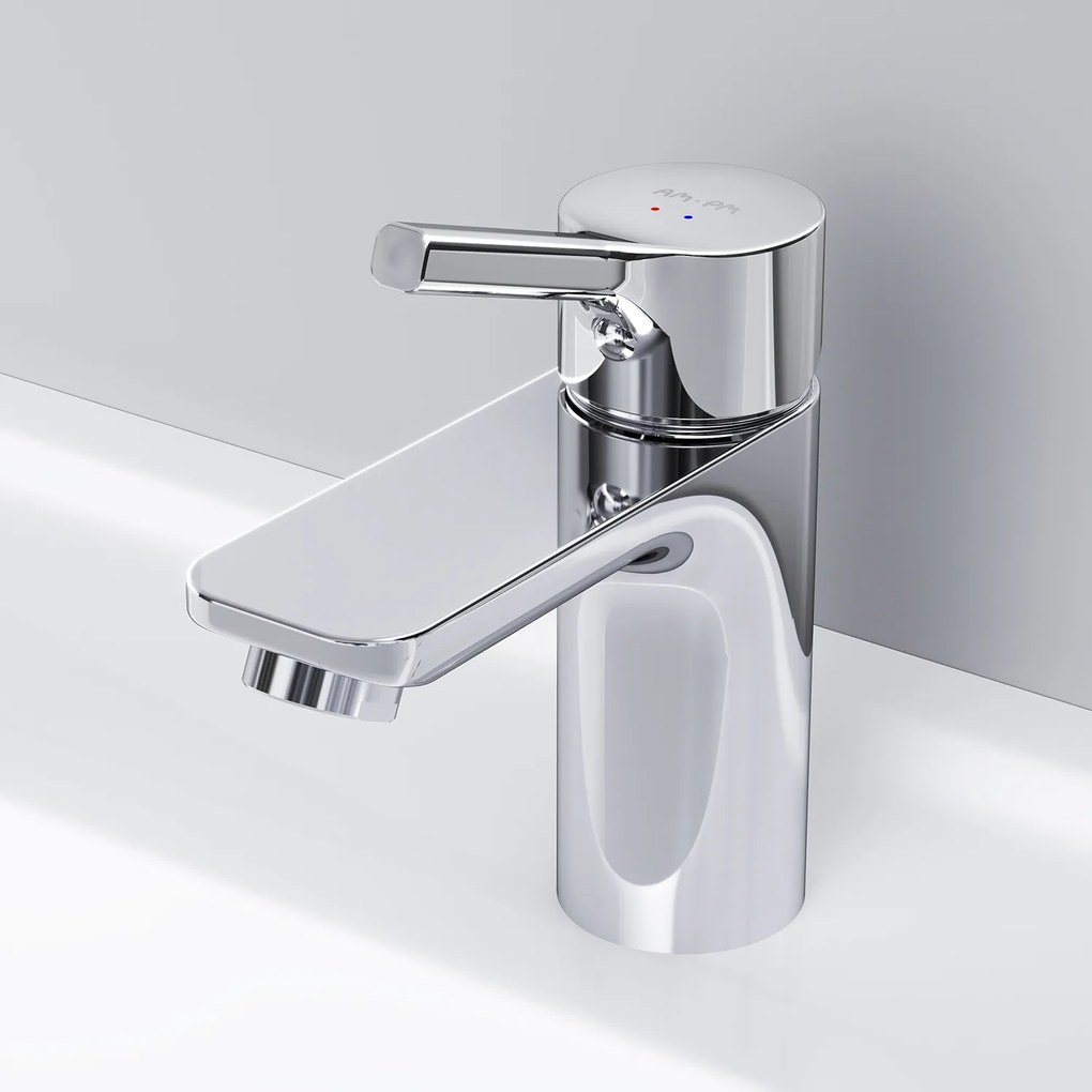 Umývadlová batéria AM.PM X-Joy S FXB82100 jednopáková s odtokovým ventilom, chróm