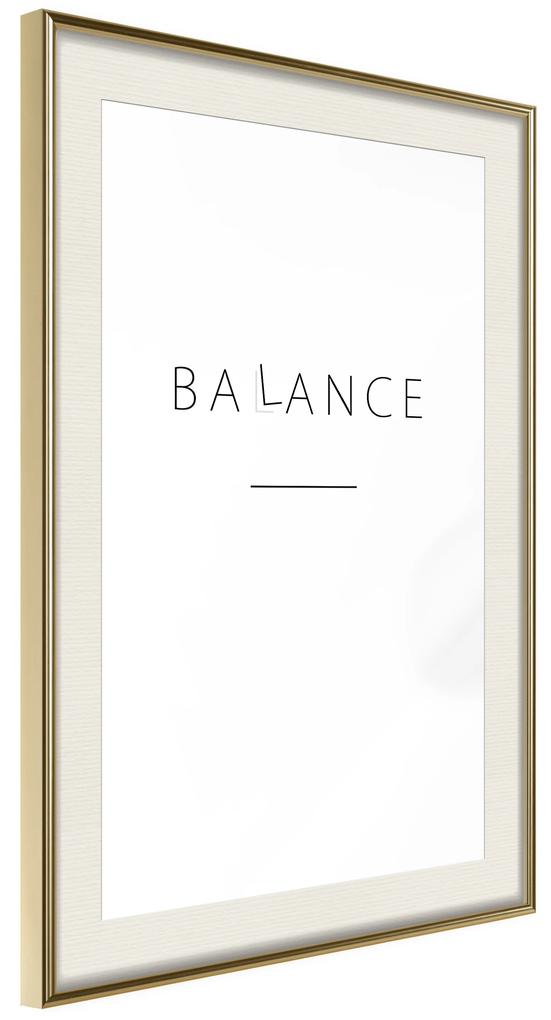 Artgeist Plagát - Balance [Poster] Veľkosť: 20x30, Verzia: Zlatý rám