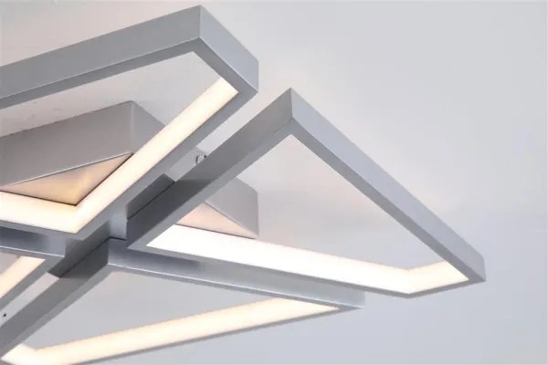 Searchlight 36520SI - LED Stmievateľné stropné svietidlo QUATRO LED/29W/230V 40x40 cm