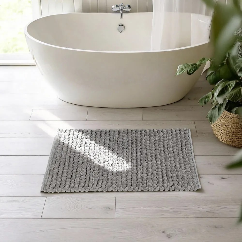 Sivá textilná kúpeľňová predložka 50x80 cm Solivo – Wenko