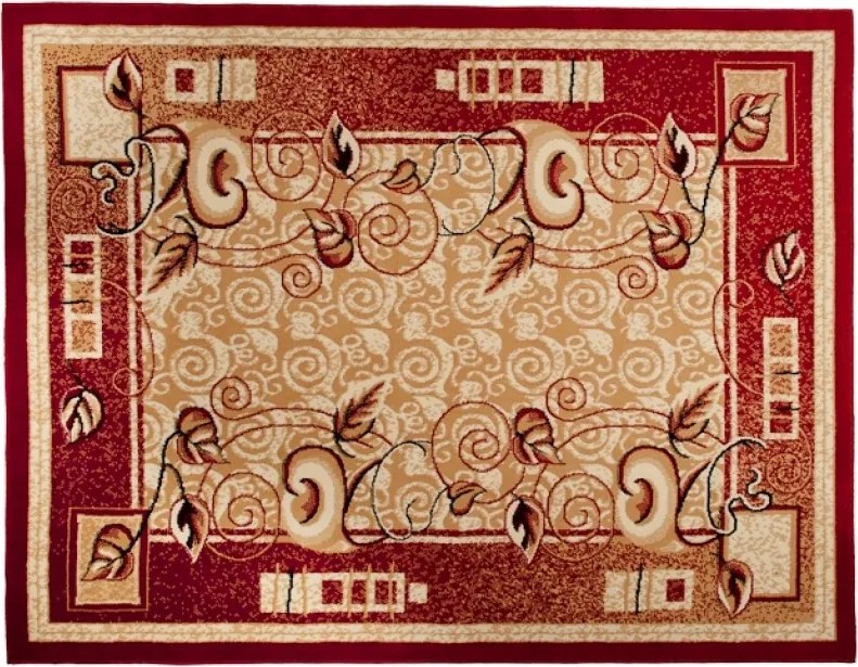 TA Koberec E952A ČERVENÝ ATLAS PP BLX Rozmer: 100x200 cm