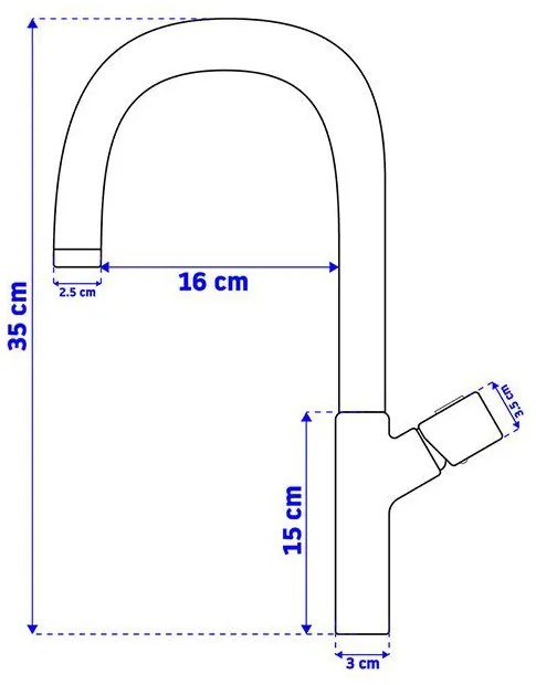 Rea SALTO - Vysoká umývadlová batéria, čierna, REA-B6351