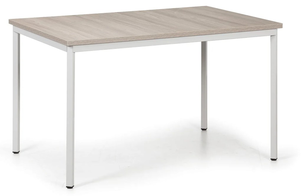 Jedálenský stôl TRIVIA, sivá podnož, 1200 x 800 mm, dub prírodný