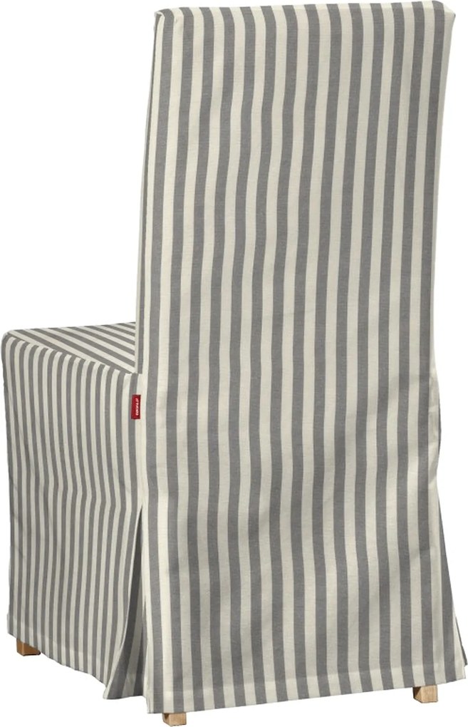 Návlek na stoličku Henriksdal (dlhý) farba produktu sivá látka vzorované