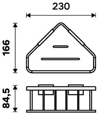 NIMCO Ki-14003-B-90 - Nástenná polica do sprchy KIBO matná čierna/biela