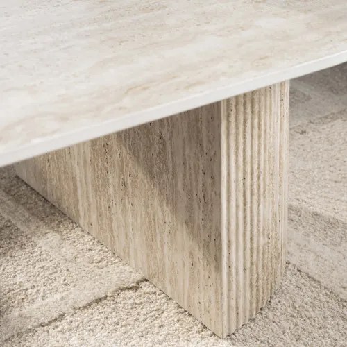Konferenčný stôl 45-78 Romano 135x70cm 3D Ceramic Travertine - Komfort-nábytok