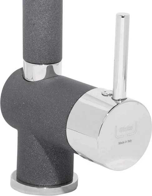 Kuchynská drezová batéria Sinks Mix 3 P, šedá titanium