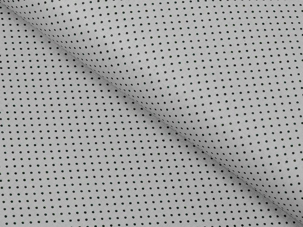 Biante Bavlnená obliečka na vankúš s lemom Sandra SA-312 Sivé bodky na svetlo sivom 45 x 45 cm