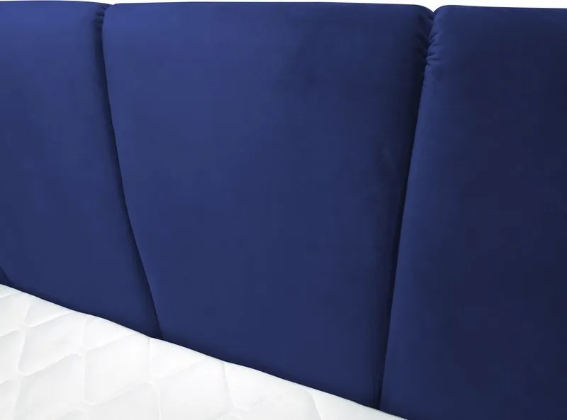 Posteľ boxspring Fresco 180x200 cm, modrá látka