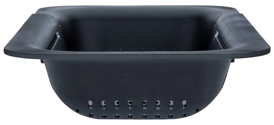 Čierne rozšíriteľné cedidlo Wenko Black Outdoor Kitchen Sivo