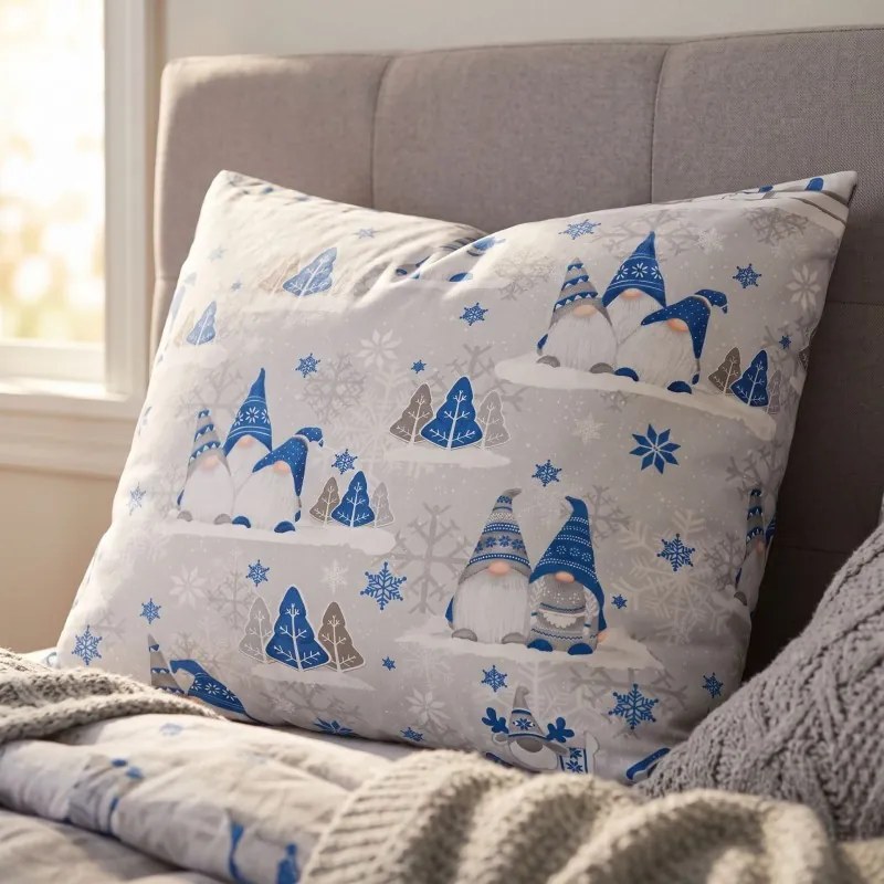 Vianočné obliečky Buddy modré EMI, Detský set 90x130 + 45x65
