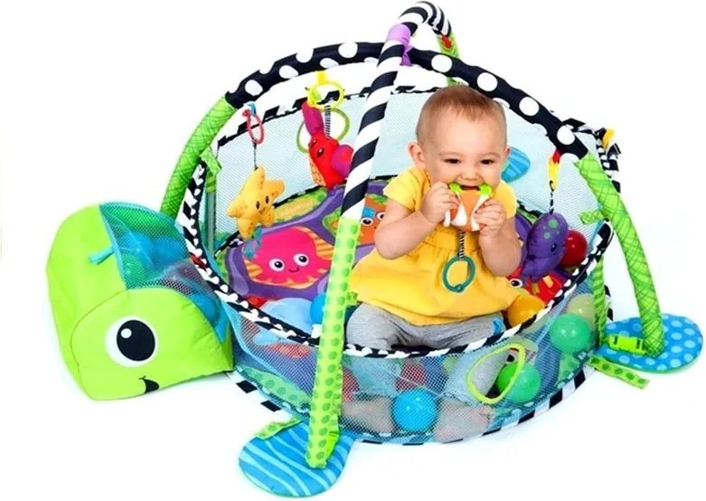 LEAN Toys Detská vzdelávacia podložka 3v1 Bazénové loptičky