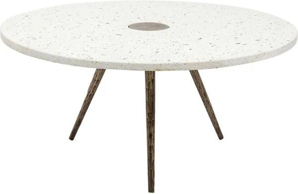 KARE DESIGN Konferenčný stolík Terrazzo biely, 92 cm 46 × 91,5 × 91,5 cm