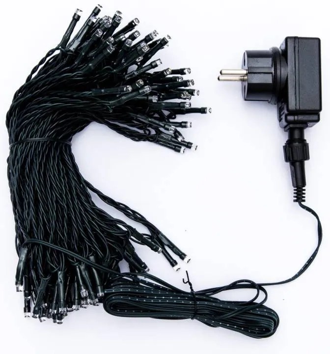 DECOLED LED světelný řetěz ELSLN, 40 m, 200 teple bílých diod, IP44, vč. zdroje a dálkového ovládání