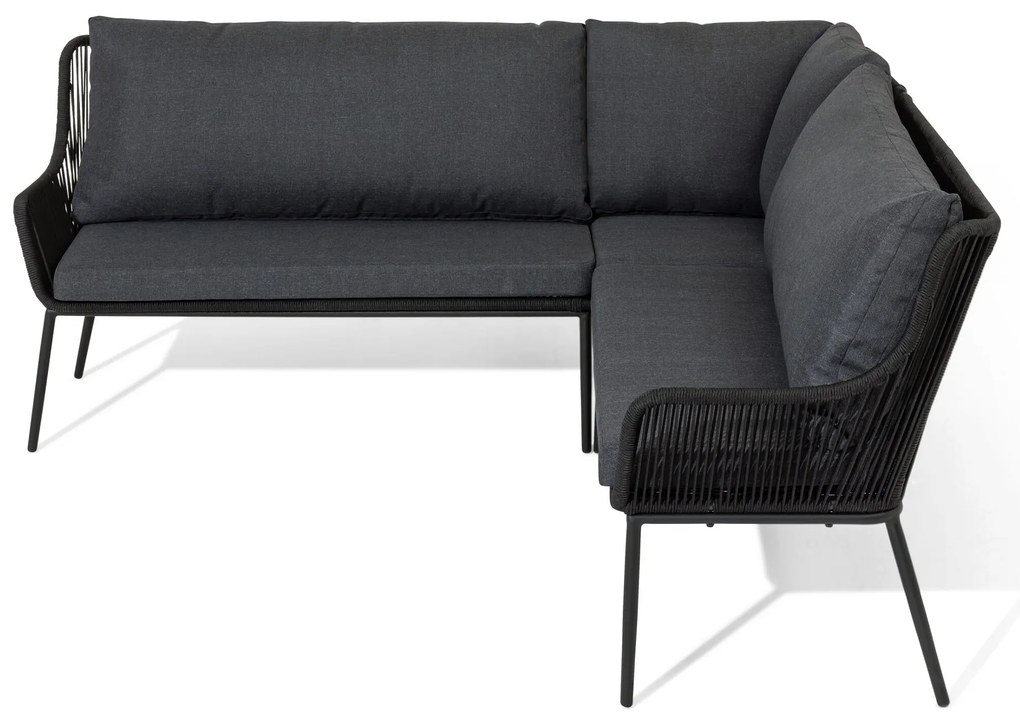 Rohová sedačka s textilným výpletom