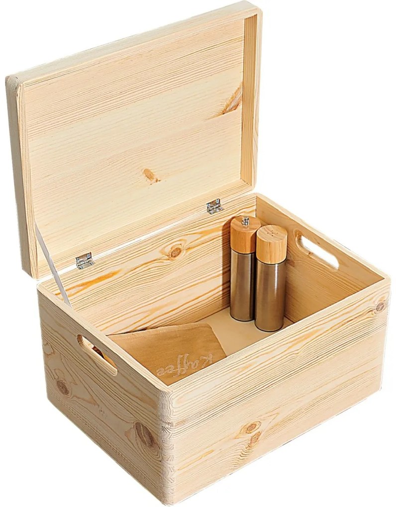 Kesper 69601 Úložný box s výklopným víkem borovice39 x 29 x 23 cm, L