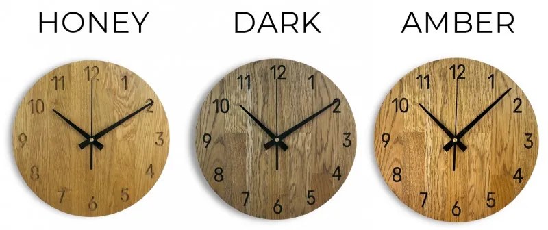Minimalistické dubové nástenné hodiny, tichý quartzový pohon, moderná dekorácia I SENTOP MAS002-akcia20