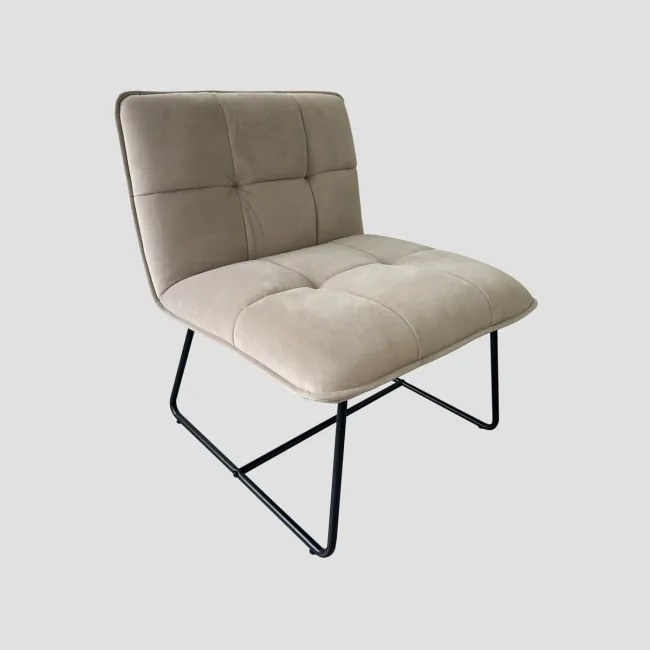 Kreslo NELOX zamatové sivé 746314