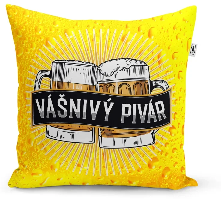 Sablio Vankúš Vášnivý pivár: 40x40 cm