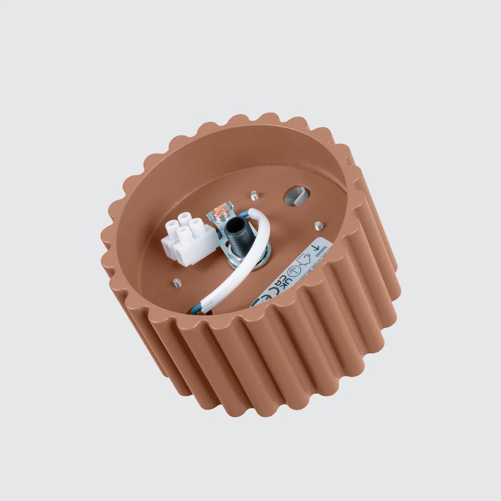 Stropné svietidlo Aura, 1x hnedé hliníkové tienidlo, (6 cm)