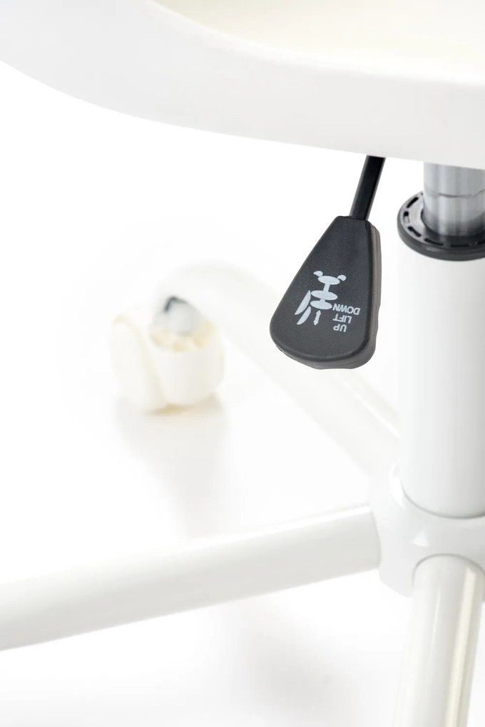 Dětská otočná židle Frost eko kůže bílá