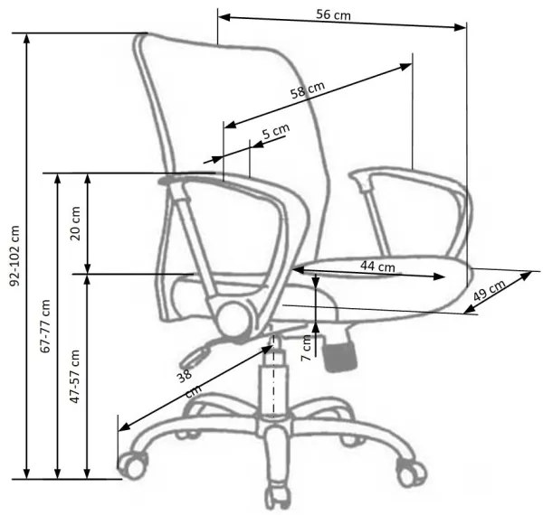 Kancelárska stolička RANI čierna