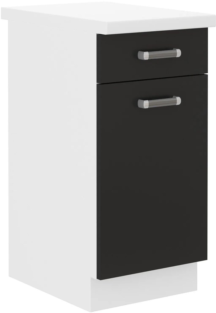 Čiernobiela kuchynská linka Omega - 240 cm