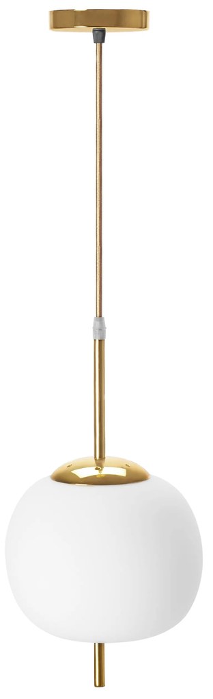 Toolight - sklenená závesná stropná lampa APP669-1CP, zlatá, OSW-00094