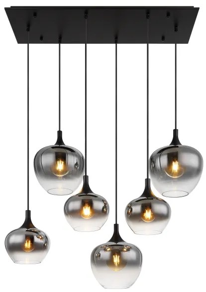 Globo 15548-6H - Luster na lanku MAXY 6xE27/40W/230V čierna