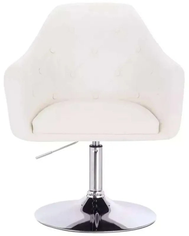 LuxuryForm DESIGN Kreslo ANDORA na striebornom tanieri - biele