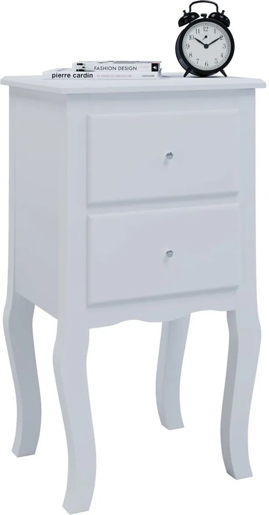 VCM Noční stolek Sandana, bílý, 70 cm