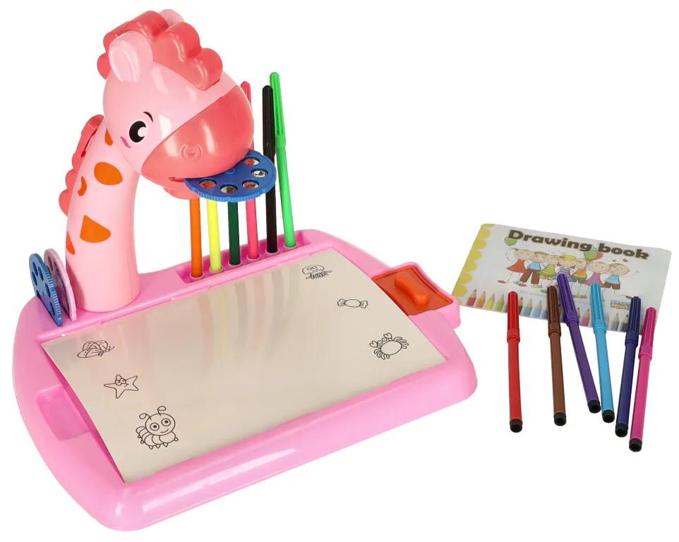 KIK Projekčný stolík kresliaci stolík žirafa ružová
