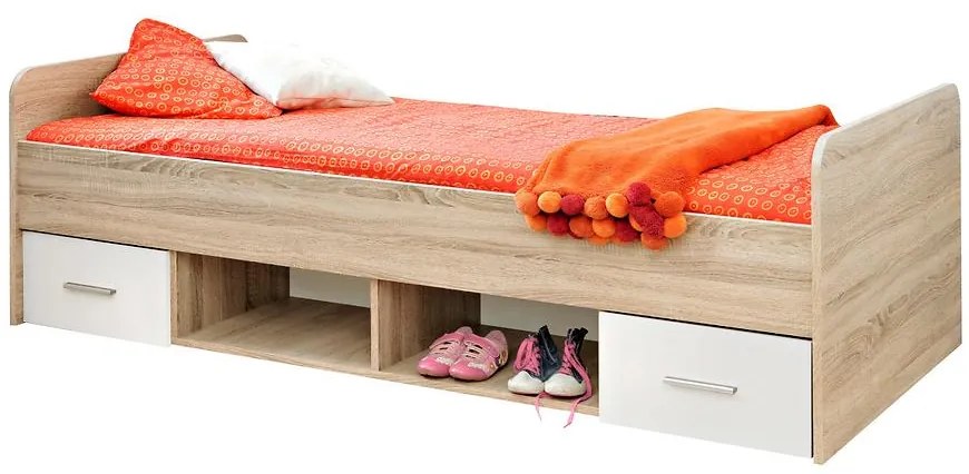 Posteľ Dino dub sonoma/biely