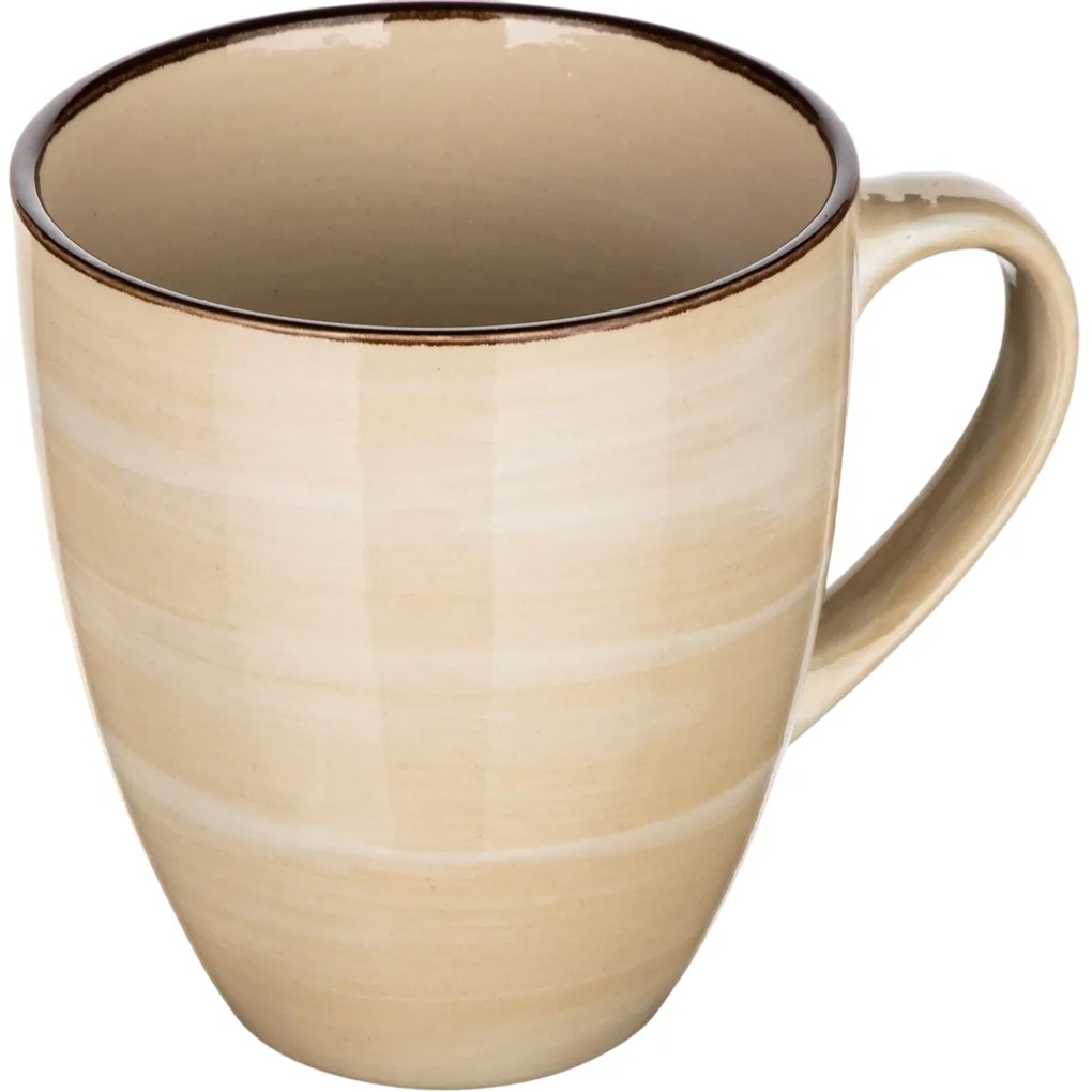 Banquet 6-dielna sada keramických hrnčekov PALAS, 400 ml, krémová