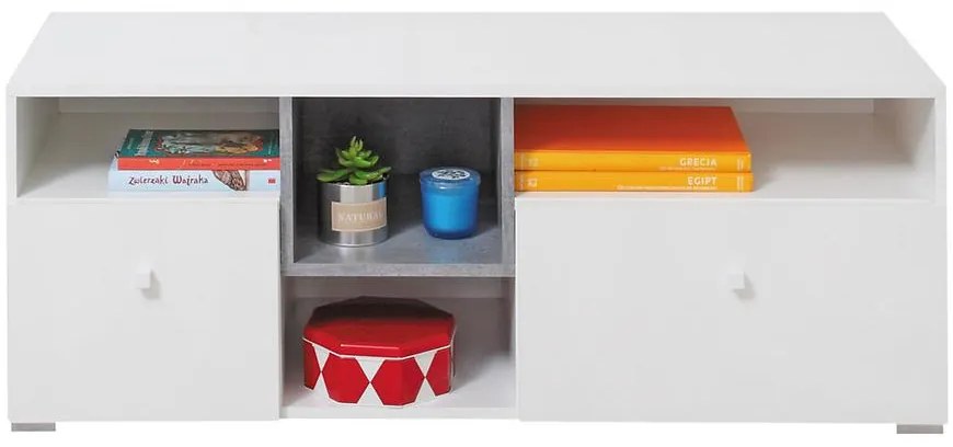 TV stolík Sigma biely lux/betón