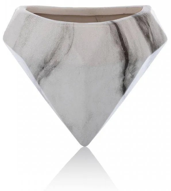 Nástenné kvetináče Semela biely mramor/čierne